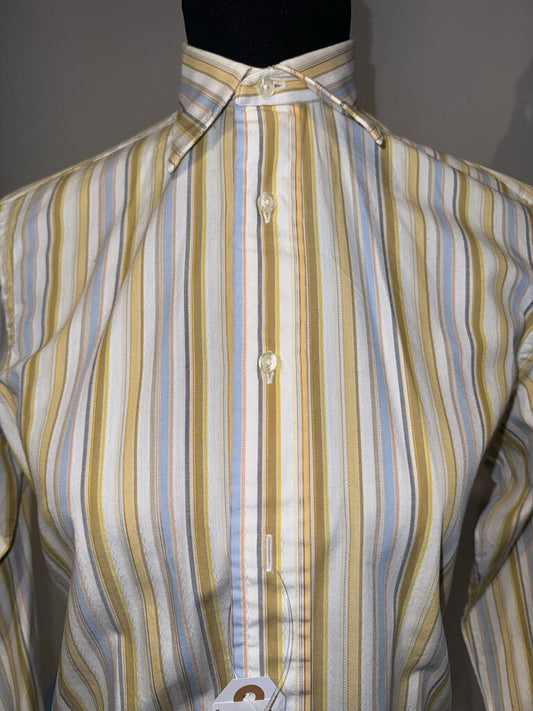 Carl Meyers Yellow and blue striped shirt