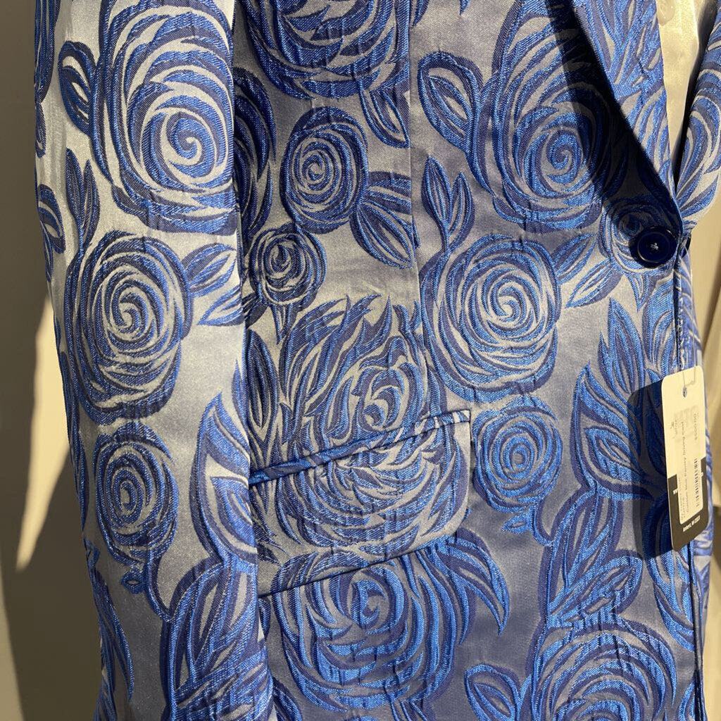 Custom Blue Paisley Driving Coat