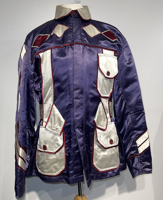 Purple, White, and Maroon Silks