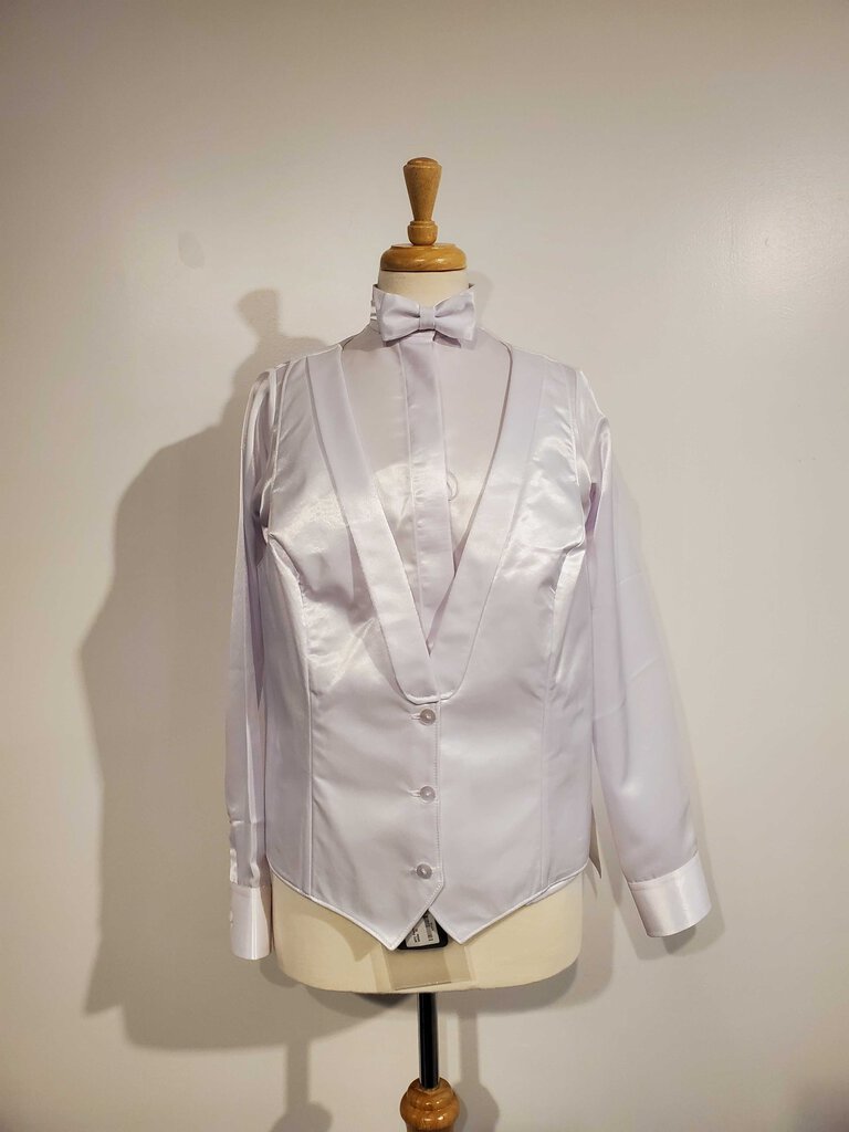 MTC Formal White Satin Vest